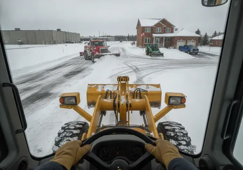 Industrial & Plaza Lot Plowing in Cambridge